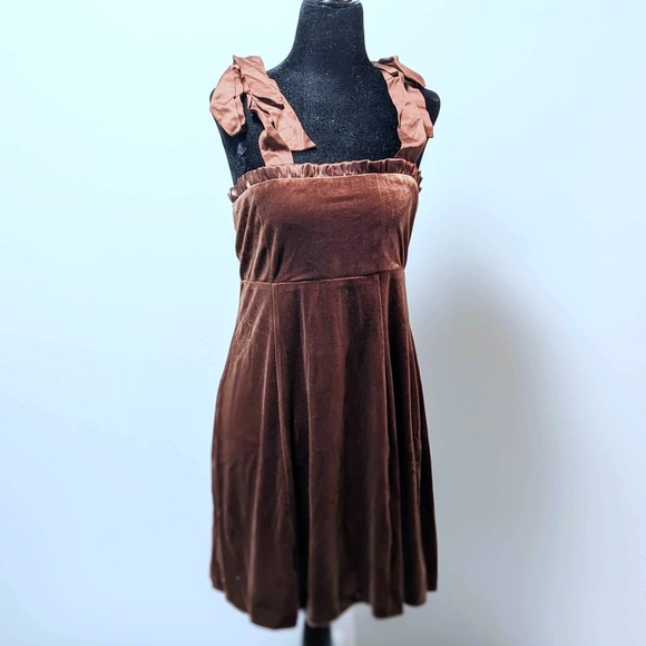 NWT Danielle Bernstein Velvet Short Mini Dress - M - Picture 7 of 7